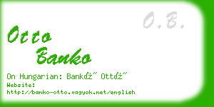 otto banko business card